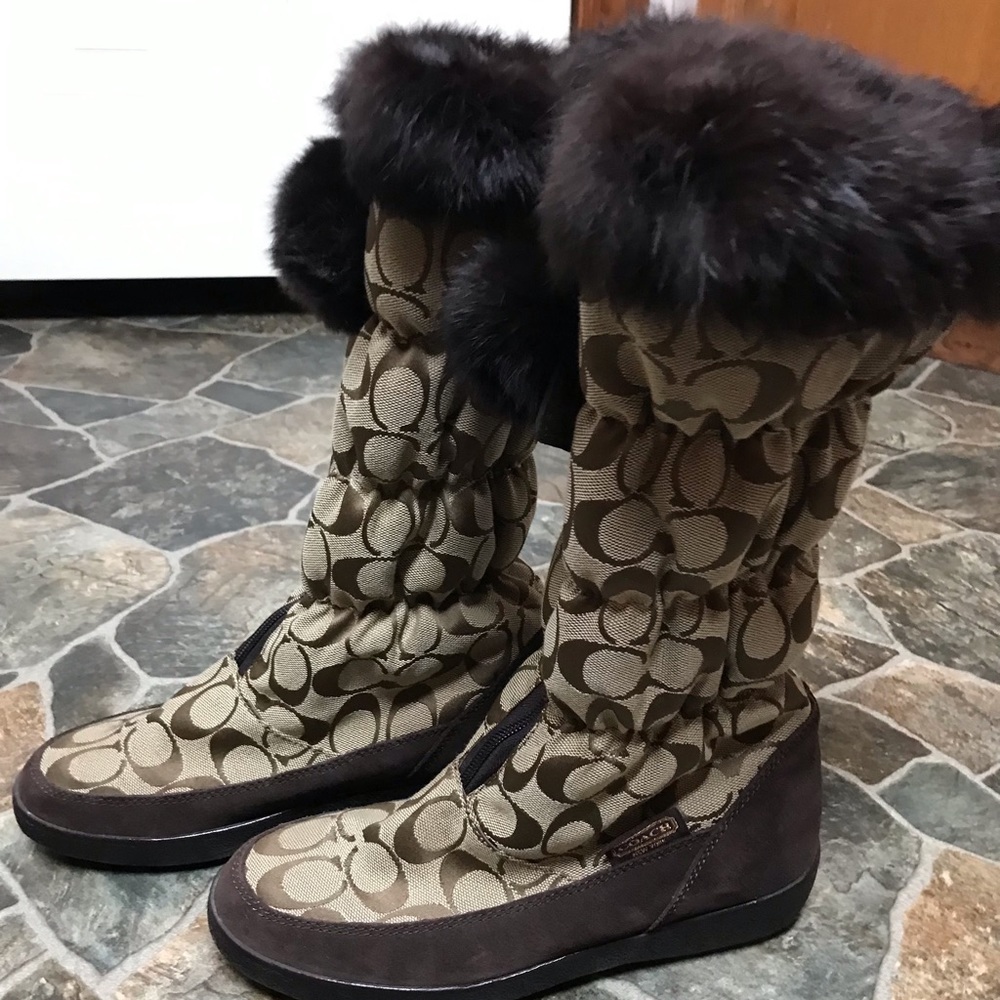 Coach 7 B Brown Tall Boot